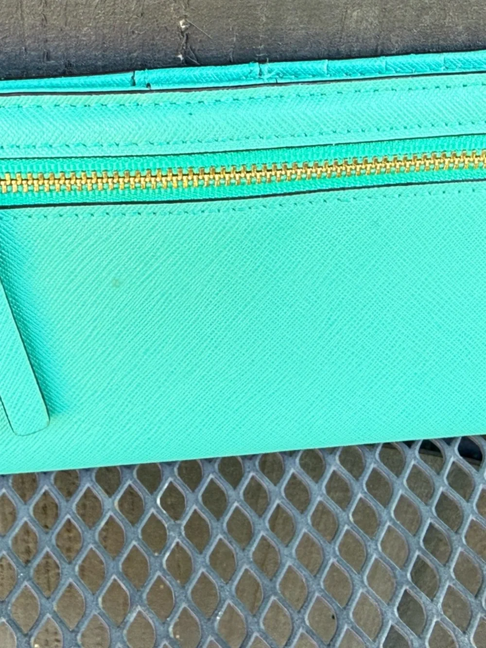 kate spade Turquoise Saffiano Leather “Stacy” bifold wallet - Picture 4 of 7